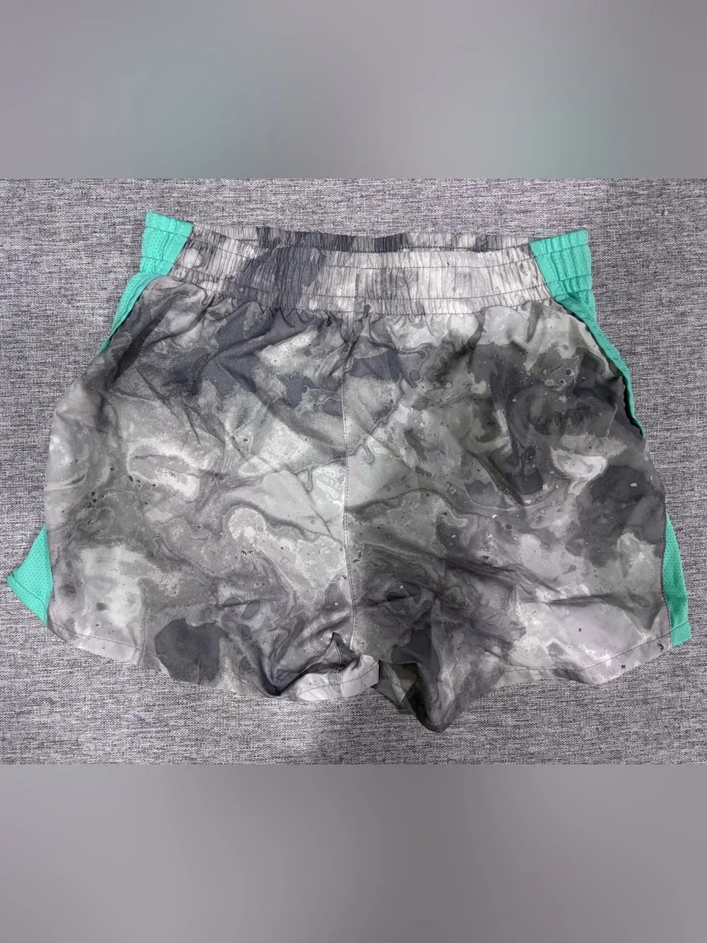 Nike Teal Lined Gray Marble Dri-FIT Shorts